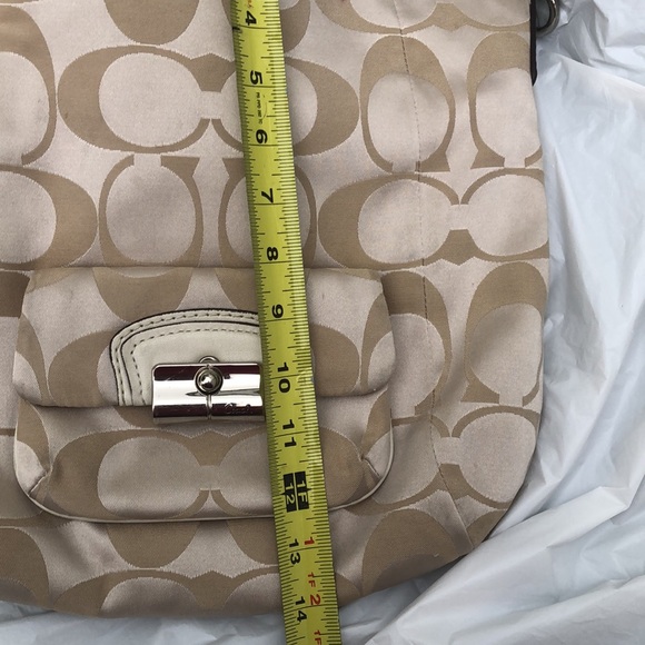 Coach Kristin Signature Sateen Hobo Bag Cream # 14904 - Picture 10 of 12